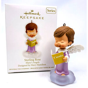 Hallmark Mary's Angels STERLING ROSE Keepsake Ornament‎ 2012 Series #25 Caroling